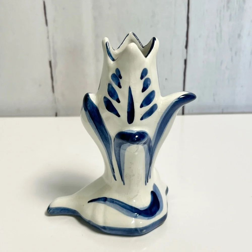 Vintage Royal Delft Blue Holland Bud Vase – Hand-Painted Tulip Shaped  Vase